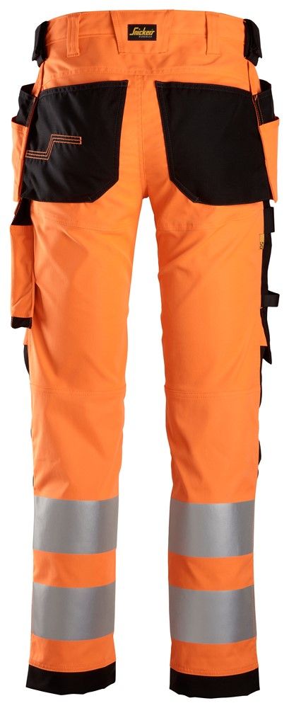 6243 Warnschutz-Stretchhose (High-Vis Kl. 2) mit Holstertaschen