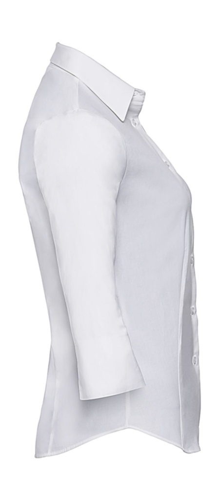 796.00 Ladies' 3/4 Sleeve Easy Care Fitted Shirt | white