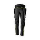 6940 FlexiWork, Softshell-Stretchhose mit abnehmbaren Holstertaschen | 0467 black/neon yellow