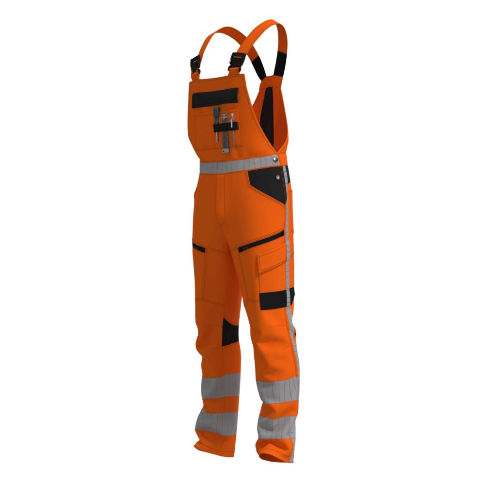 AMSRWS100 4 Wege Stretch Latzhose Detail 1