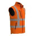 BWRWS100 Warnschutz Softshell Bodywarmer Detail 1