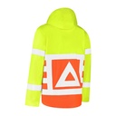 RWVRJ100 Warnschutz Regenjacke , Detailansicht 1 in der Farbe fluoreszierend gelb/fluoreszierend orange
