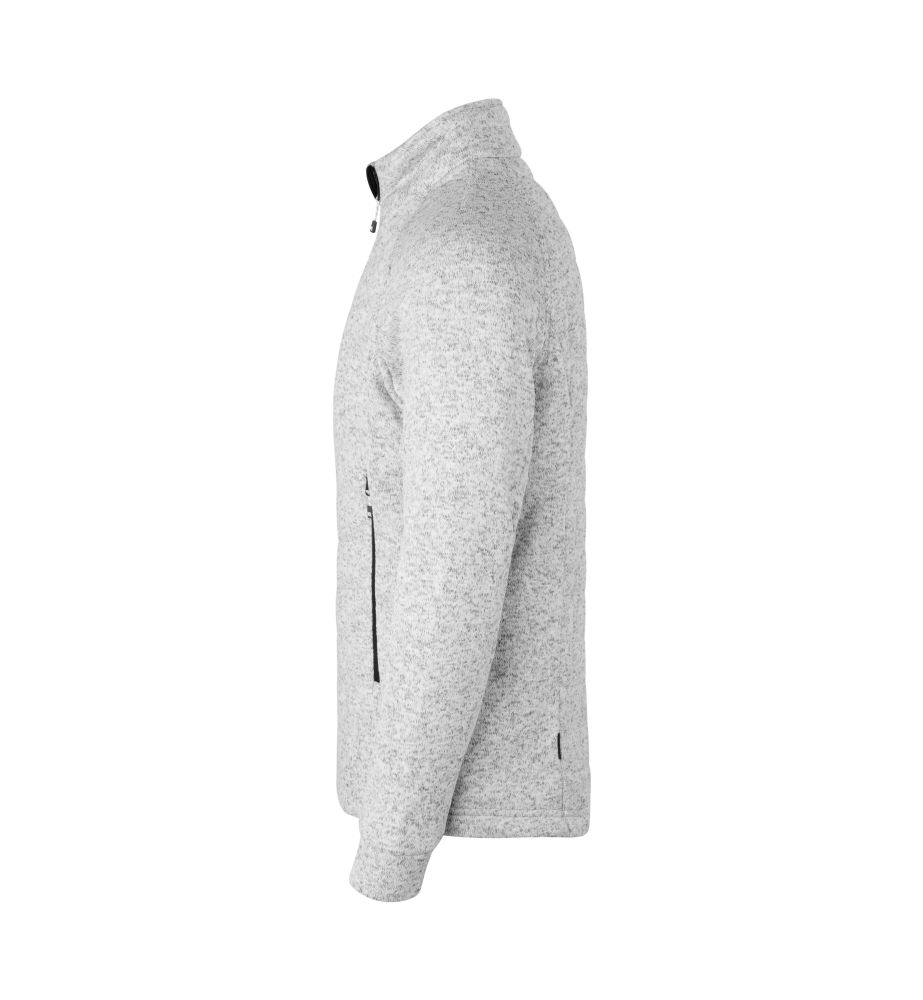 0826 Fleecejacke | Gesteppt | grau meliert-3XL (sdVr) Detail 1