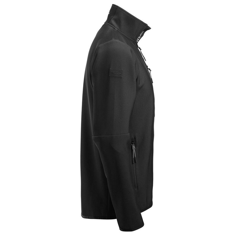 8045  FlexiWork, Zwischenschicht-Jacke mit durchgehendem Reißverschluss, Detailansicht 3 in der Farbe 0404 black/black