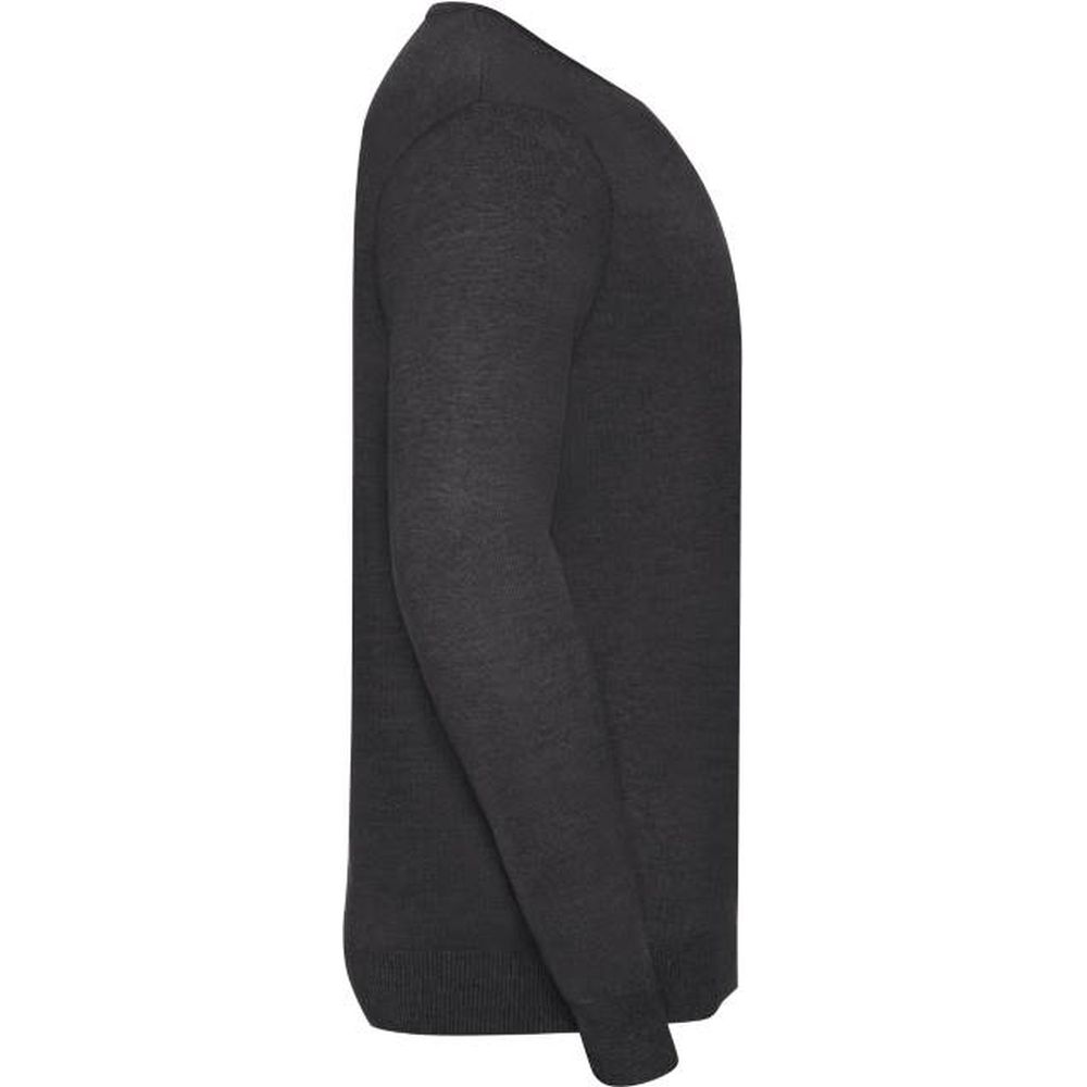 11710Mt3400 11.710M | Russel Athletic 710M V-Ausschnitt Strickpullover (762.00), Detailansicht 2 in der Farbe charcoal marl