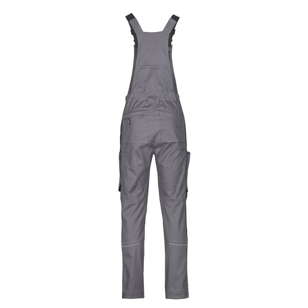 3037 4PROTECT® Workwear Latzhose, grau/schwarz Detail 1