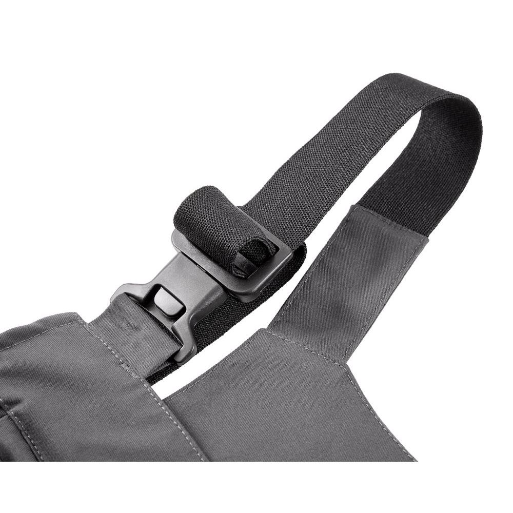 3033 4PROTECT® Workwear Latzhose, grau/rot Detail 4