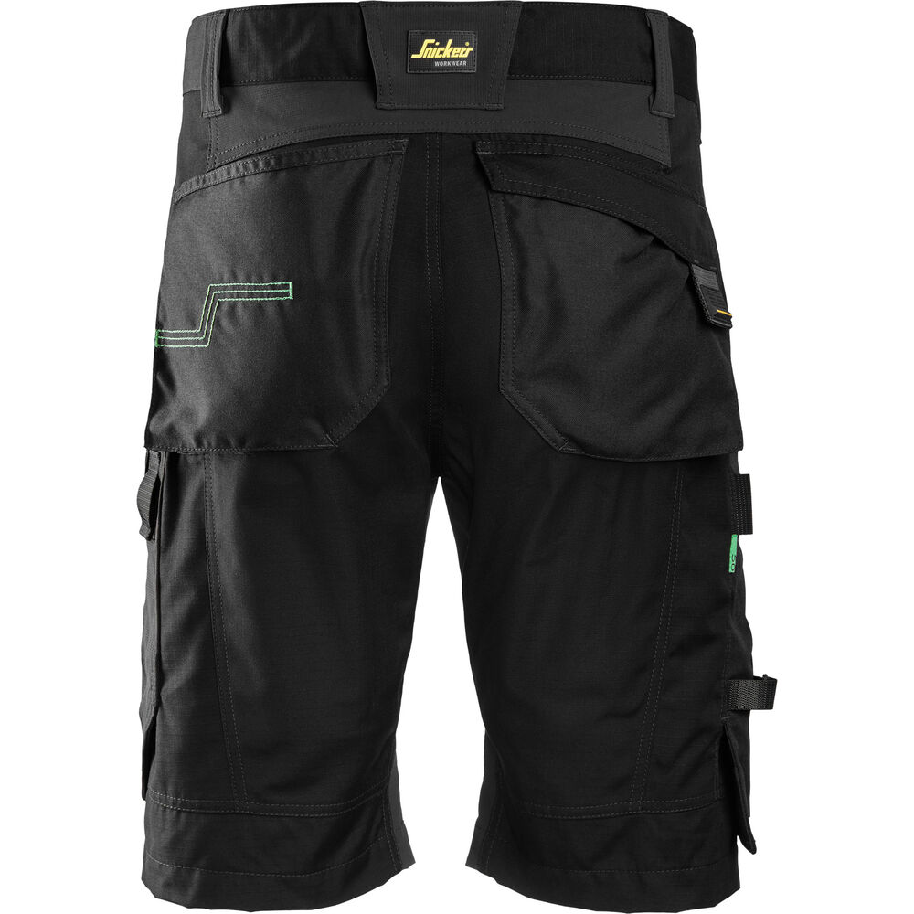 SNICKERS FlexiWork Stretch-Arbeitsshorts | 6914, Detailansicht 1 in der Farbe 0404 black/black