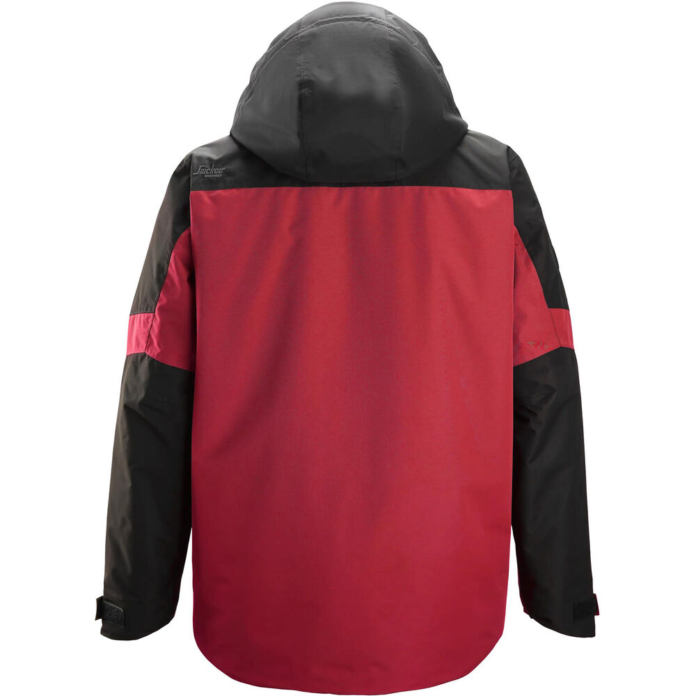 SNICKERS AllroundWork wasserdichte, wärmeisolierte Arbeitsjacke | 1104, Detailansicht 1 in der Farbe chili/schwarz