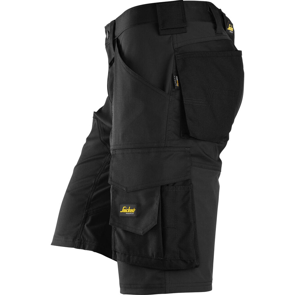 SNICKERS  AllroundWork Stretch-Arbeitsshorts in Komfort-Passform | 6153, Detailansicht 2 in der Farbe 0404 black/black