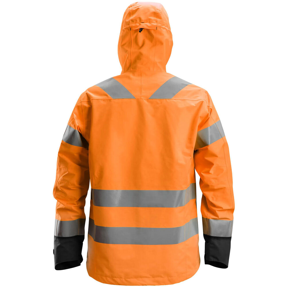SNICKERS Wasserdichte Warnschutz-Softshell-Jacke, Klasse 3 | 1330, Detailansicht 1 in der Farbe 5504 high visibility orange/black