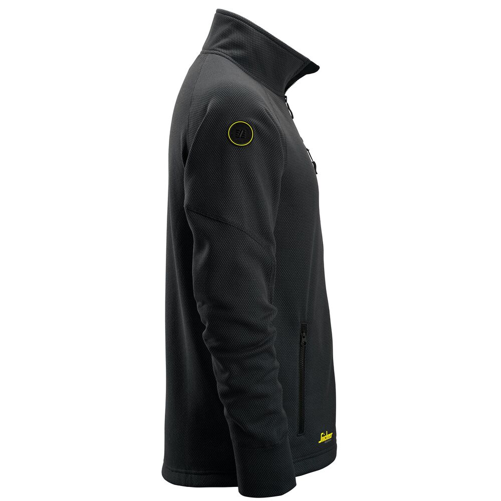 SNICKERS FlexiWork Fleece-Arbeitsjacke | 8042, Detailansicht 3 in der Farbe 0404 black/black