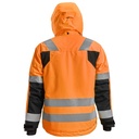SNICKERS High-Vis Waterproof 37.5® Polsterjacke, Kl. 3 | 1132, Detailansicht 1 in der Farbe 5504 high visibility orange/black