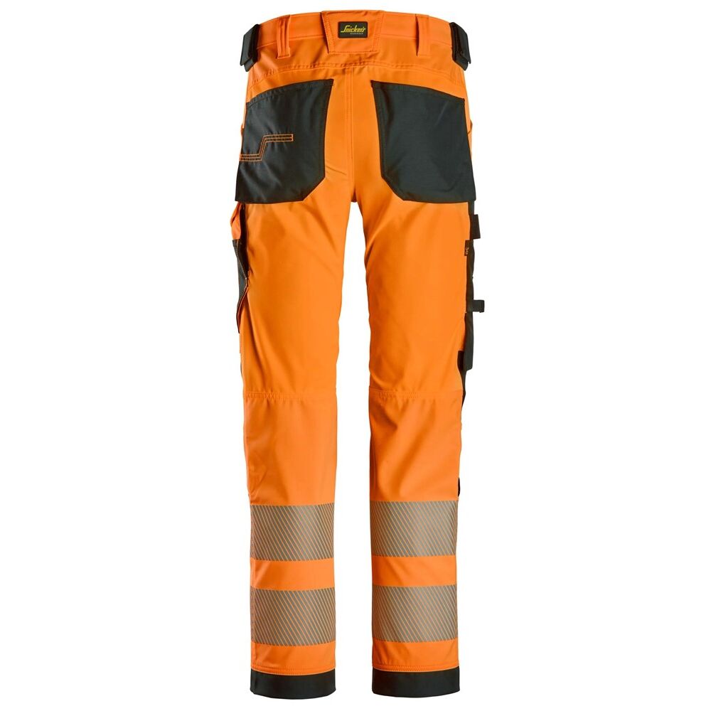 SNICKERS High-Vis, 4-Wege-Stretch-Hose, Warnschutzklasse 2 | 6336, Detailansicht 1 in der Farbe 5504 high visibility orange/black