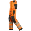 SNICKERS High-Vis, 4-Wege-Stretch-Hose, Warnschutzklasse 2 | 6336, Detailansicht 2 in der Farbe 5504 high visibility orange/black