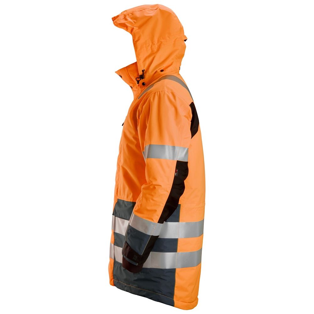 SNICKERS High-Vis, Wasserdichter Parka, Klasse 3 | 1830, Detailansicht 2 in der Farbe 6695 high visibility yellow/navy