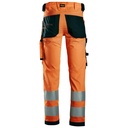 SNICKERS High-Vis, Stretchhose, Warnschutzklasse 2 | 6343, Detailansicht 1 in der Farbe 5504 high visibility orange/black