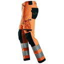 SNICKERS High-Vis, Stretchhose, Warnschutzklasse 2 | 6343, Detailansicht 2 in der Farbe 5504 high visibility orange/black