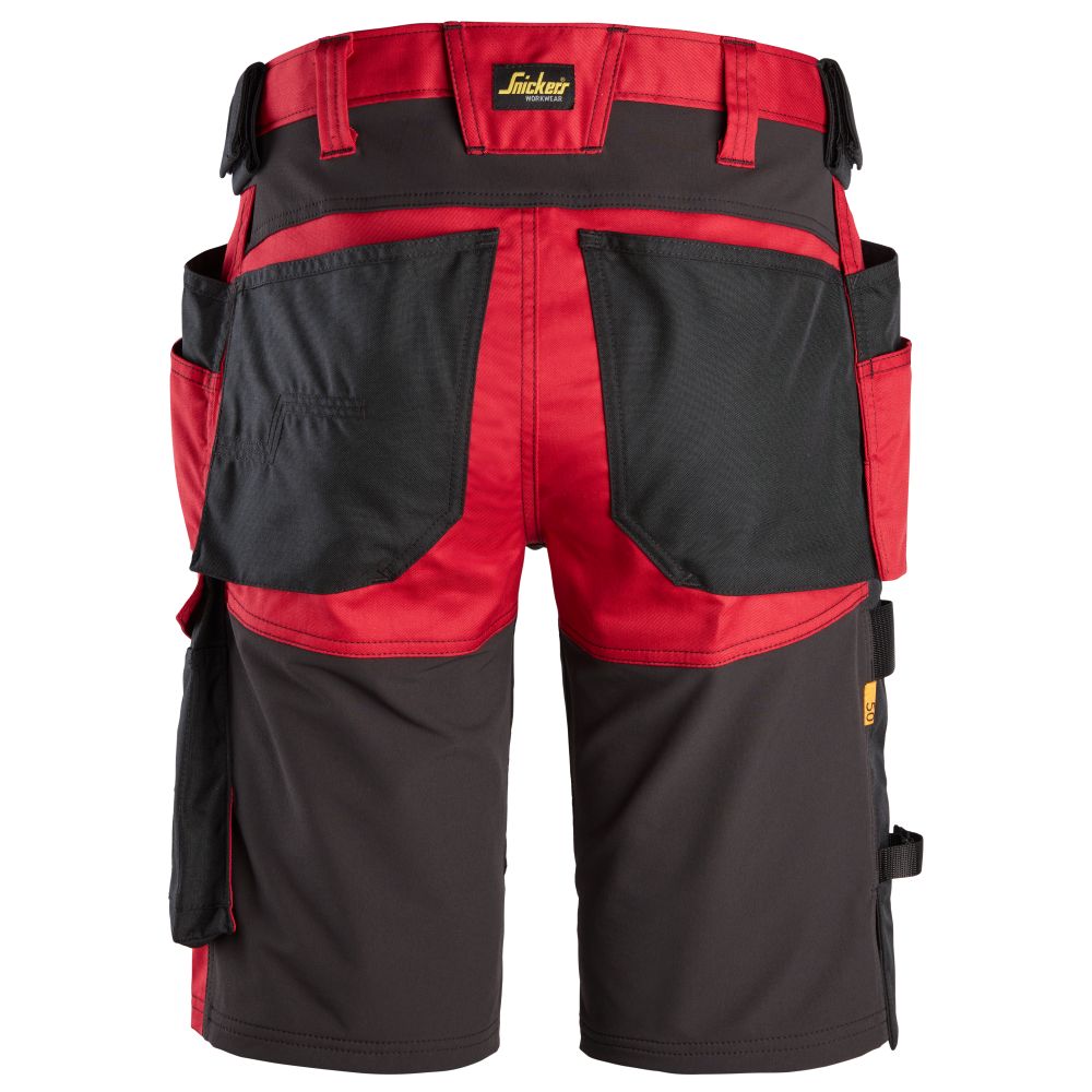 SNICKERS AllroundWork Stretch-Arbeitsshorts, chili-schwarz | 6141 Detail 3