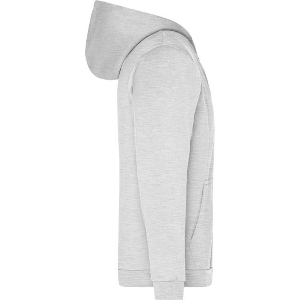 02075660001 DAIBER JN756 Herren Kapuzen Sweatjacke | 02.0756, Detailansicht 2 in der Farbe ash