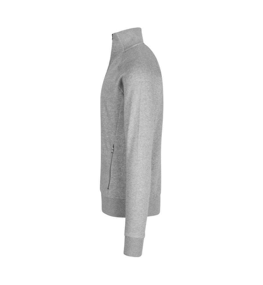 ID IDENTITY Sweat-Cardigan | Reißverschluss | 0628, Detailansicht 2 in der Farbe grau meliert