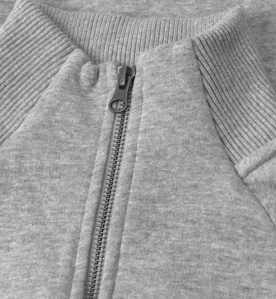ID IDENTITY Sweat-Cardigan | Reißverschluss | 0628, Detailansicht 4 in der Farbe grau meliert