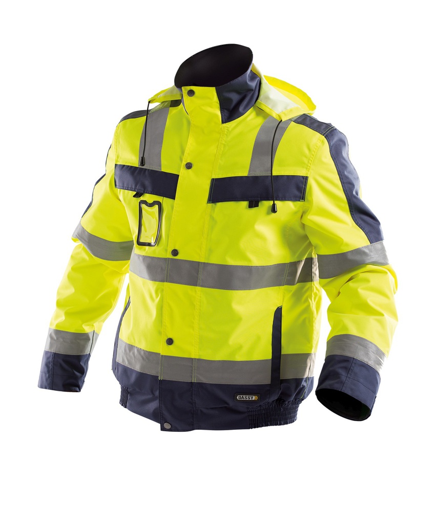 500120 Lima | Warnschutz Winterjacke (neongelb/dunkelblau, XS)