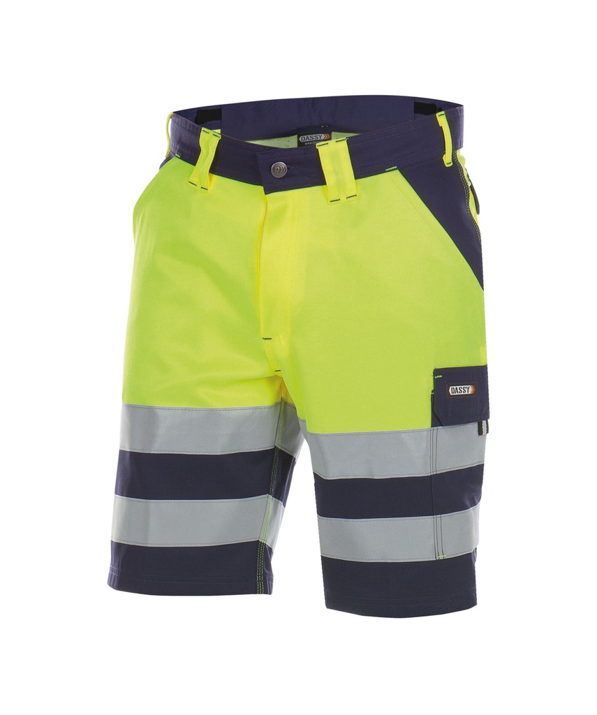 250030 Venna | Warnschutz-Shorts (dunkelblau/neongelb, 42)
