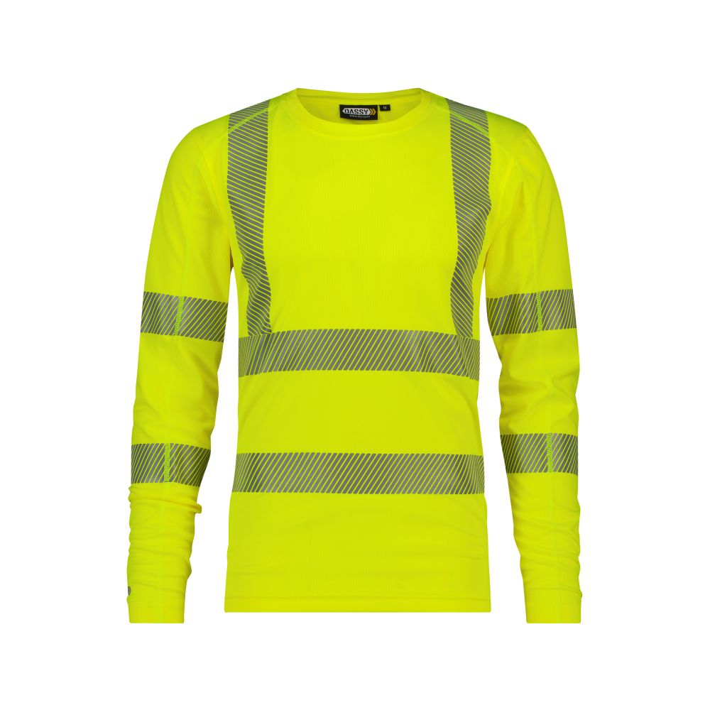 DASSY Carterville | Warnschutz UV-T-Shirt mit langen Ärmeln | 710037 (neongelb, XS)