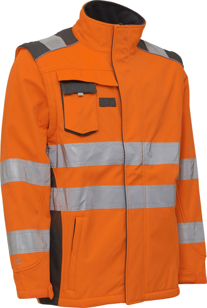 116504R Warnschutz-Softshelljacke, Ärmel abnehmbar
