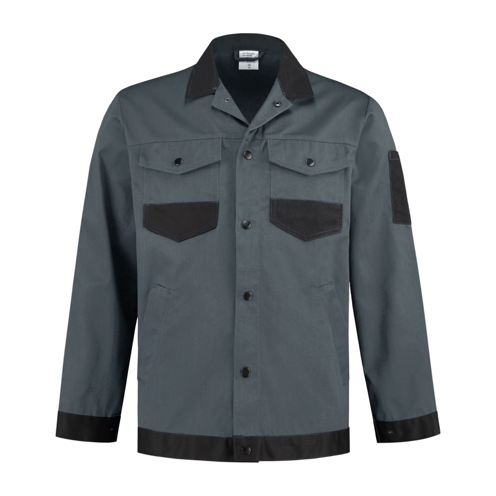 WJC6040 Bundjacke Baumwolle/Polyester (grau/schwarz, S)