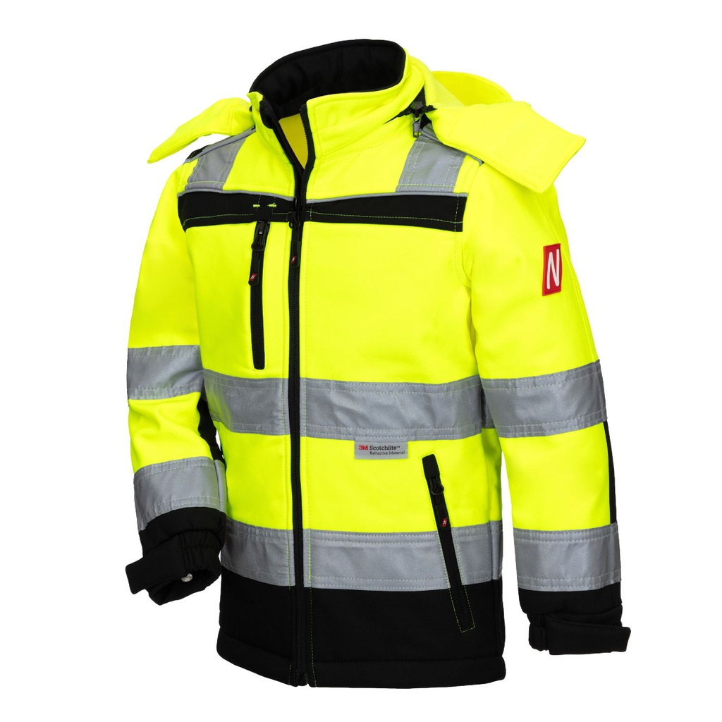 7171KIDS MOTION TEX KIDS Warnschutz-Softshelljacke (98/104)