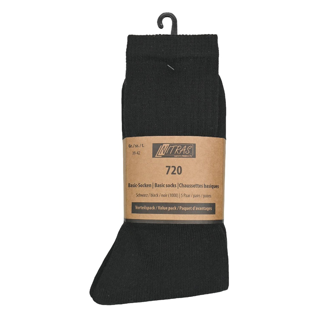 720 Basic-Socken 5er Pack (schwarz, 35/38)