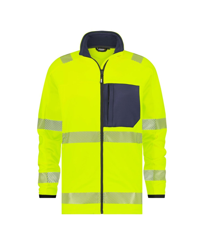 300504 Camden | Warnschutz Midlayer-Jacke (neongelb/dunkelblau, XS)