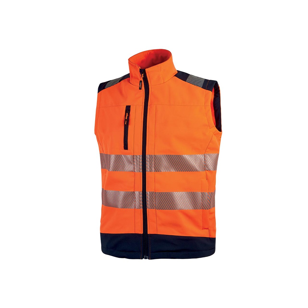 HL173 Softshell Warnweste Dany (orange fluo, S)
