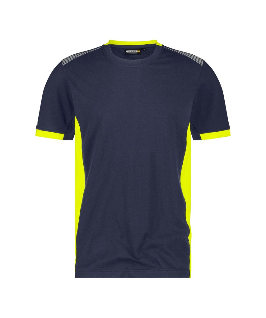 DASSY Tampico | T-Shirt | 710057 (nachtblau/neongelb, XS)
