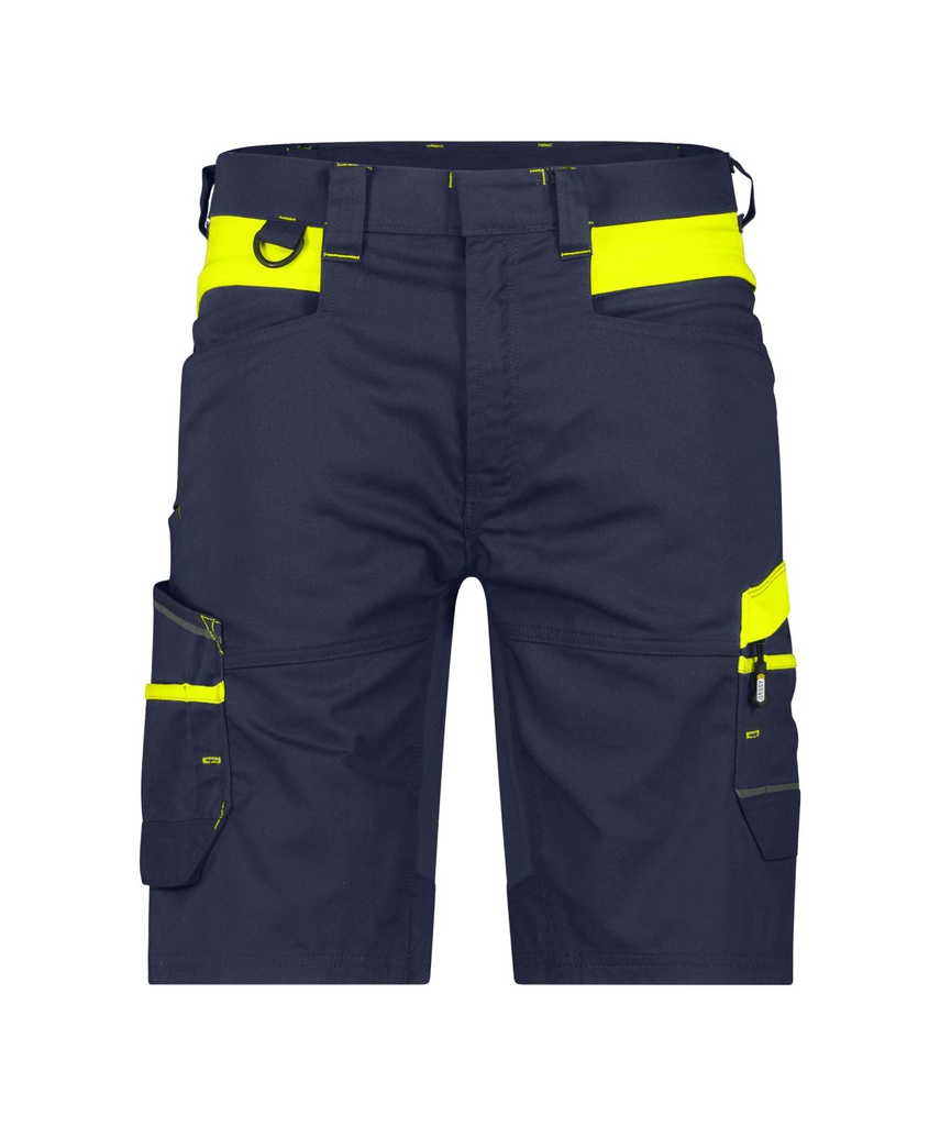DASSY Manilla | Stretch-Arbeitsshorts | 250108 (nachtblau/neongelb, 42)
