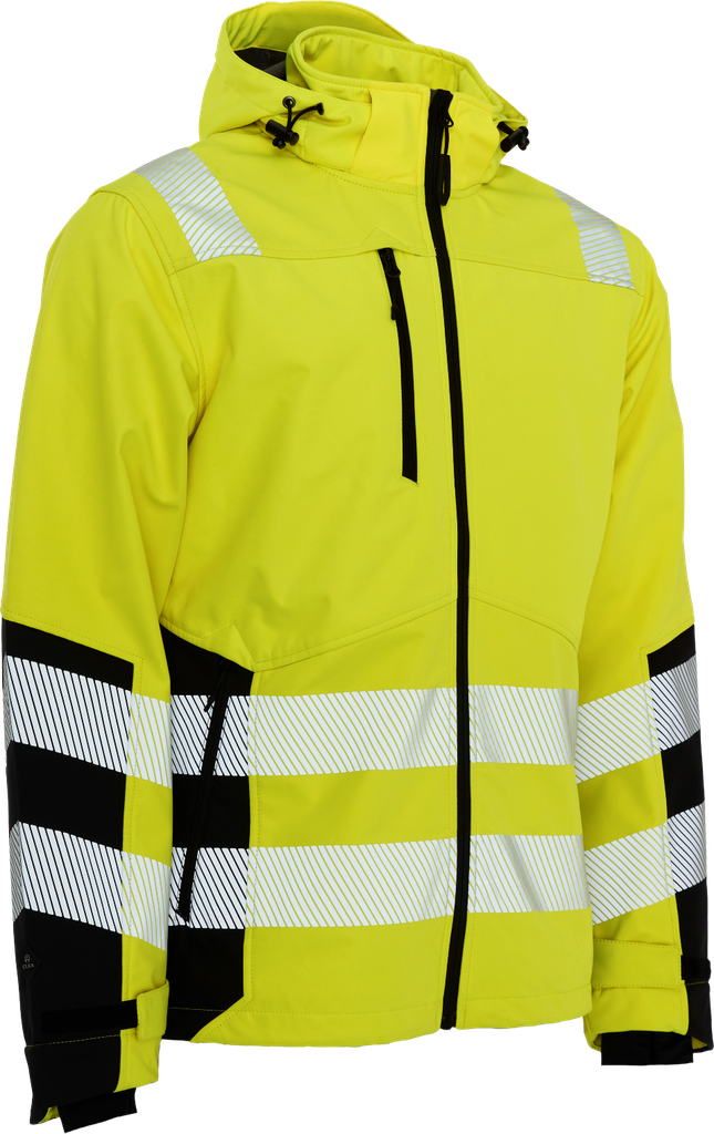 116503R Visible Xtreme Softshelljacke | recycelt (warngelb/schwarz, XS)