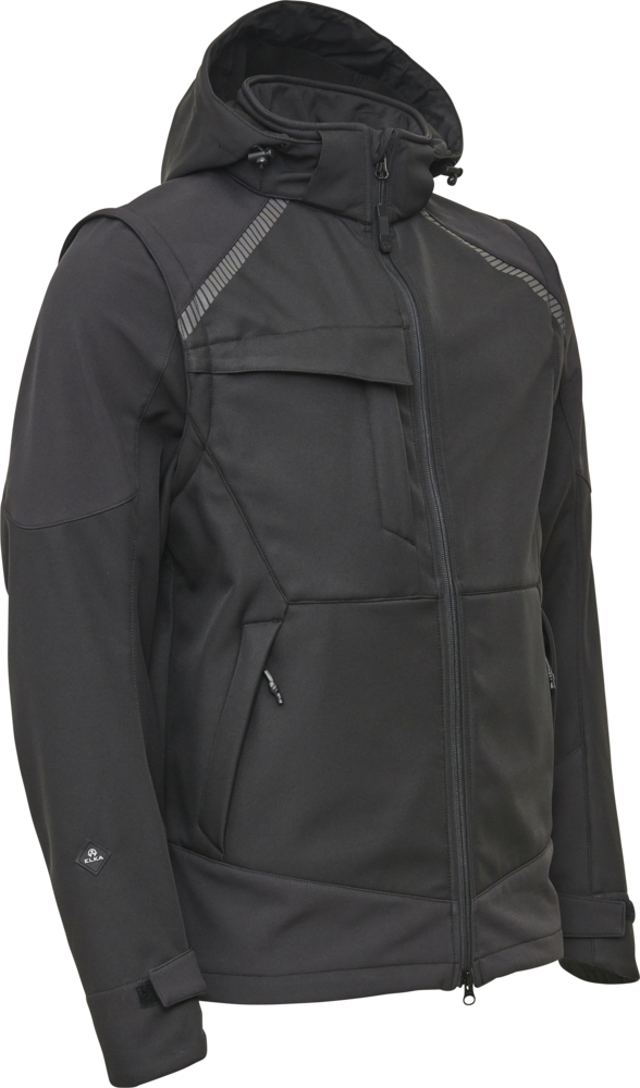 117300 Working Xtreme Softshelljacke | Ärmel abnehmbar (010 schwarz, XS)