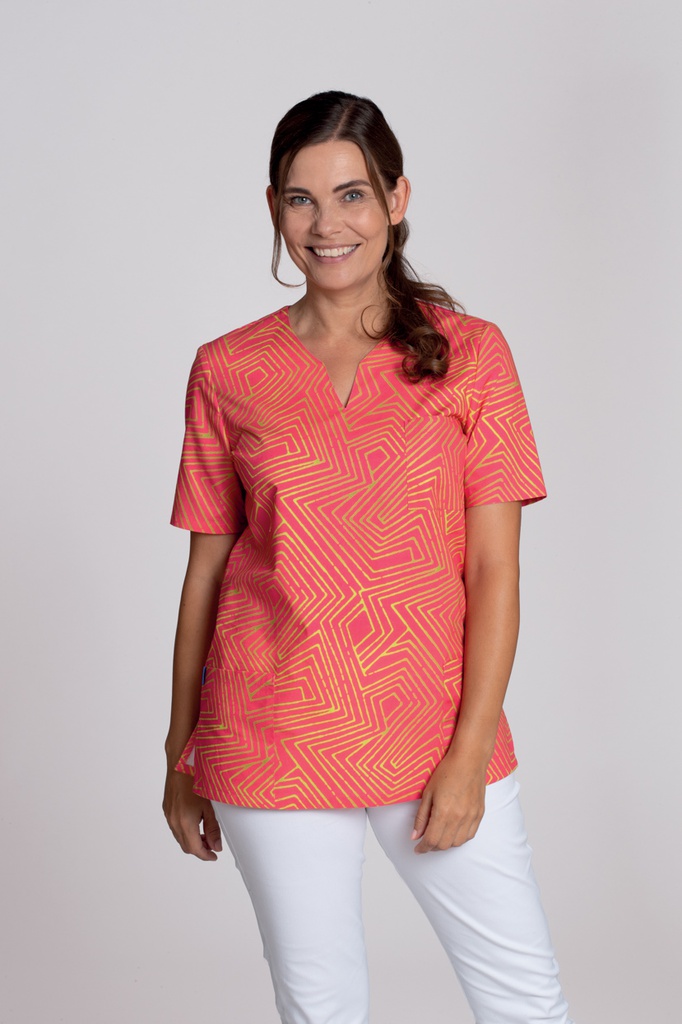 08/2135 Schlupfkasack | Damen (16 rot/limette, XS)