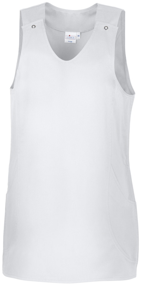 08/2149 Überwurfschürze | Damen (01 weiß, XS)