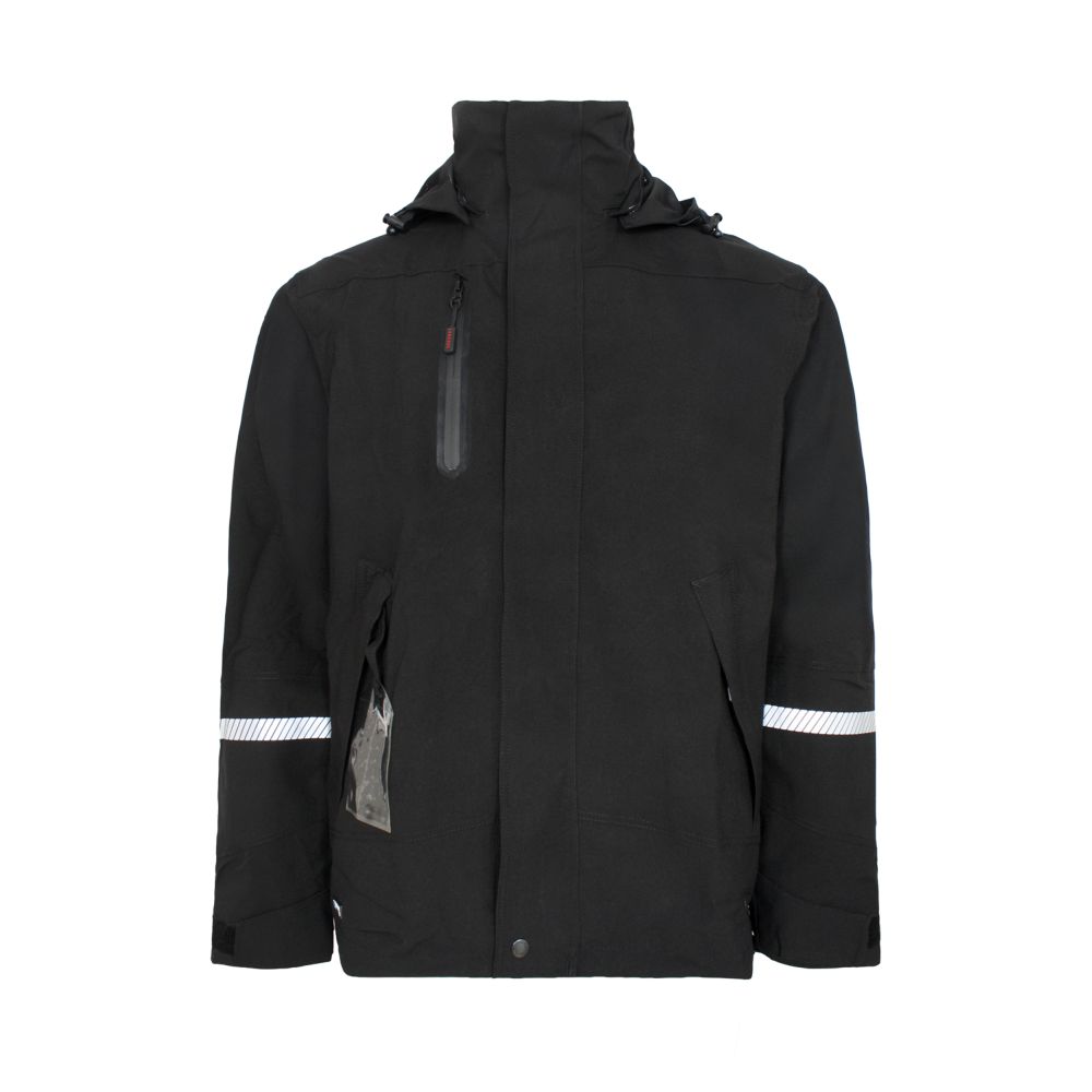 LYNGSOE Stretch-Regenjacke | atmungsaktiv | 4WS-4057 (07 schwarz, XS)