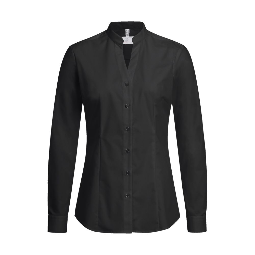 GREIFF Damen-Stehkragenbluse 1/1 RF Basic | 6572.1120 (010 schwarz, 32)