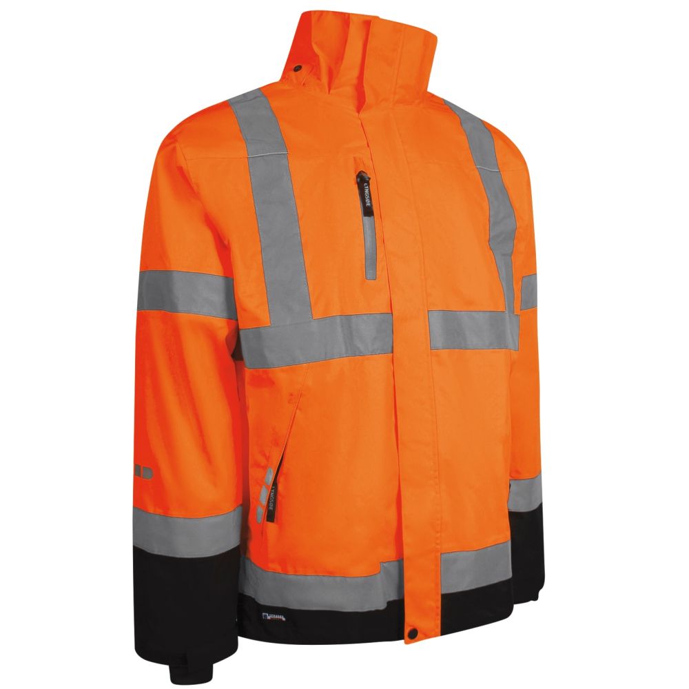 FOX6055-53/07 Atmungsaktive HI-VIS Regenjacke (sdVr) (S)