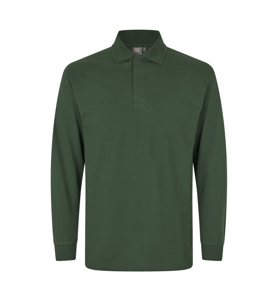 0336 PRO Wear Langarm-Poloshirt | Druckknopf (flaschengrün, XS)