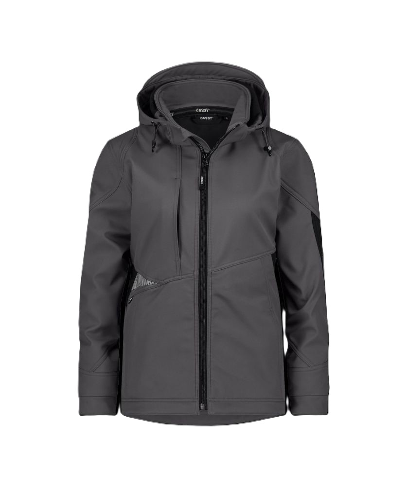 300581 Gravity Next Woman | Softshell-Jacke für Damen (anthrazitgrau/schwarz, XS)