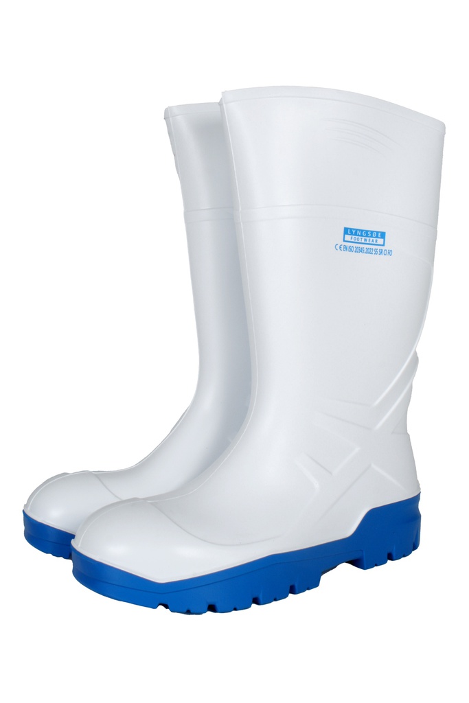 LR390 leichte, langlebige und bequeme Sicherheitsstiefel S5 aus PU-Qualität (04/12 weiß/royal blau, 36)