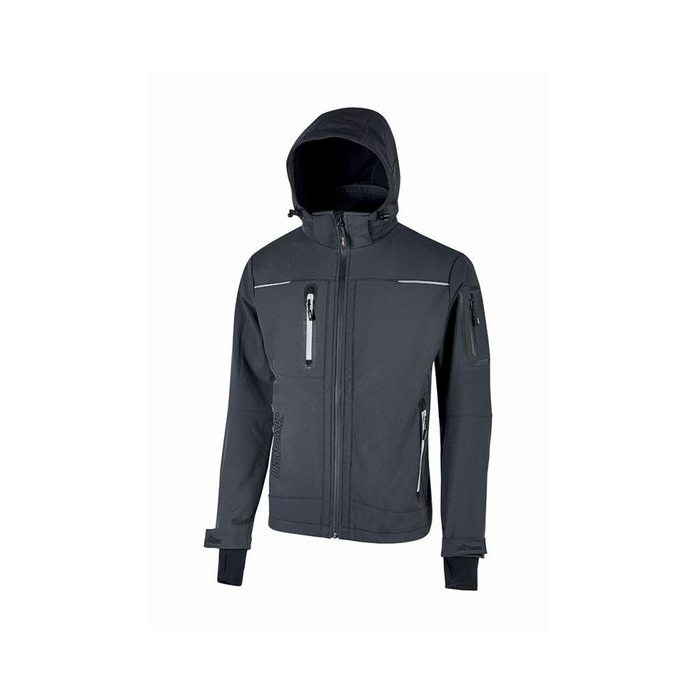 U-POWER Space Softshelljacke | 4-Way-Stretch | FU187 (asphalt grey, S)