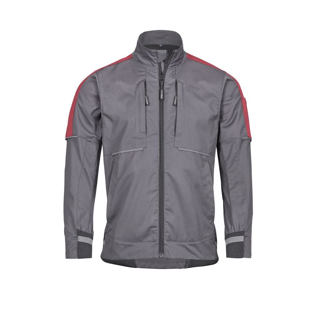 4PROTECT Workwear Bundjacke, grau/rot | 3013