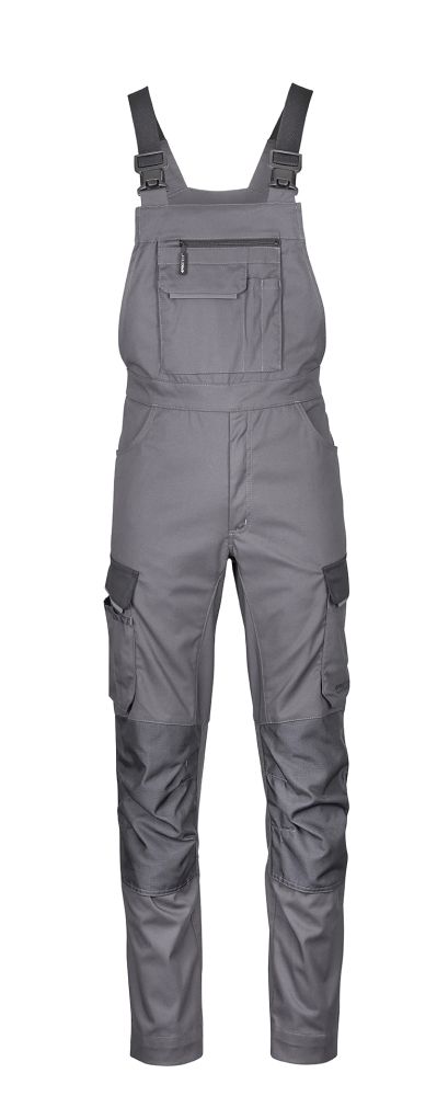 3037 4PROTECT® Workwear Latzhose, grau/schwarz (24)